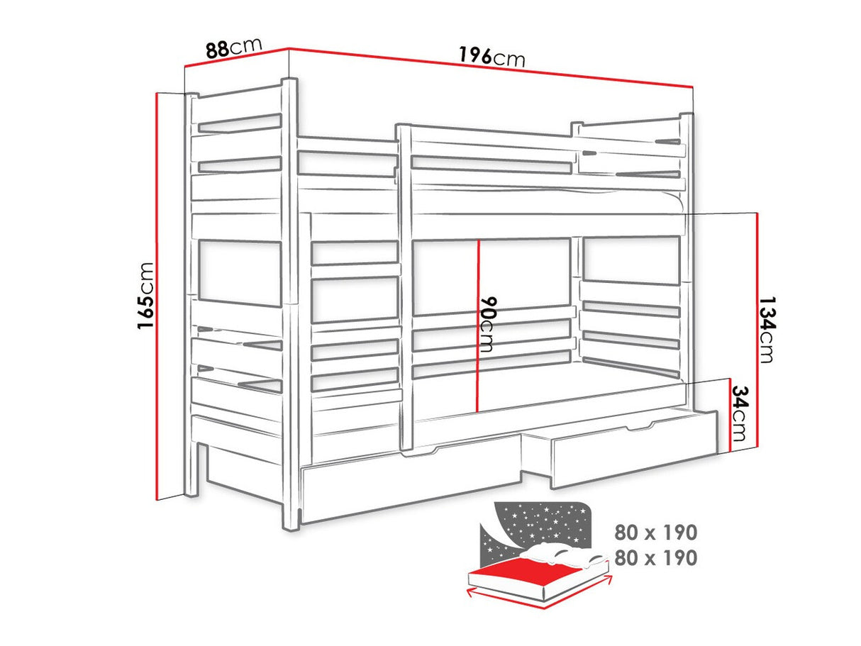 Divstāvu gulta 31114