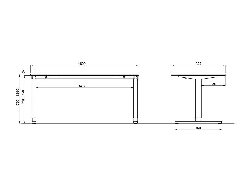 Rakstāmgalds ar regulējamu augstumu 351868