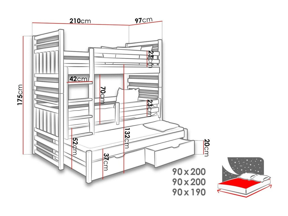 Divstāvu gulta 195022