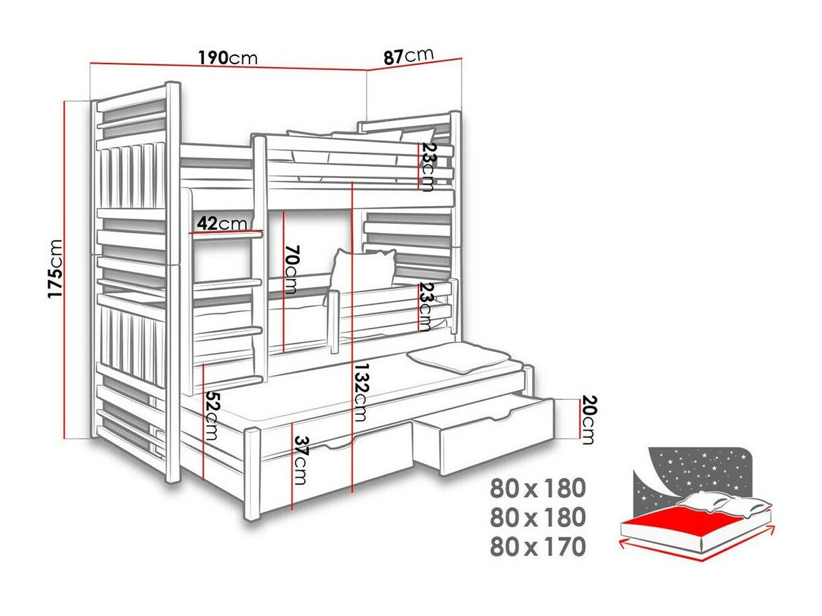 Divstāvu gulta 195015
