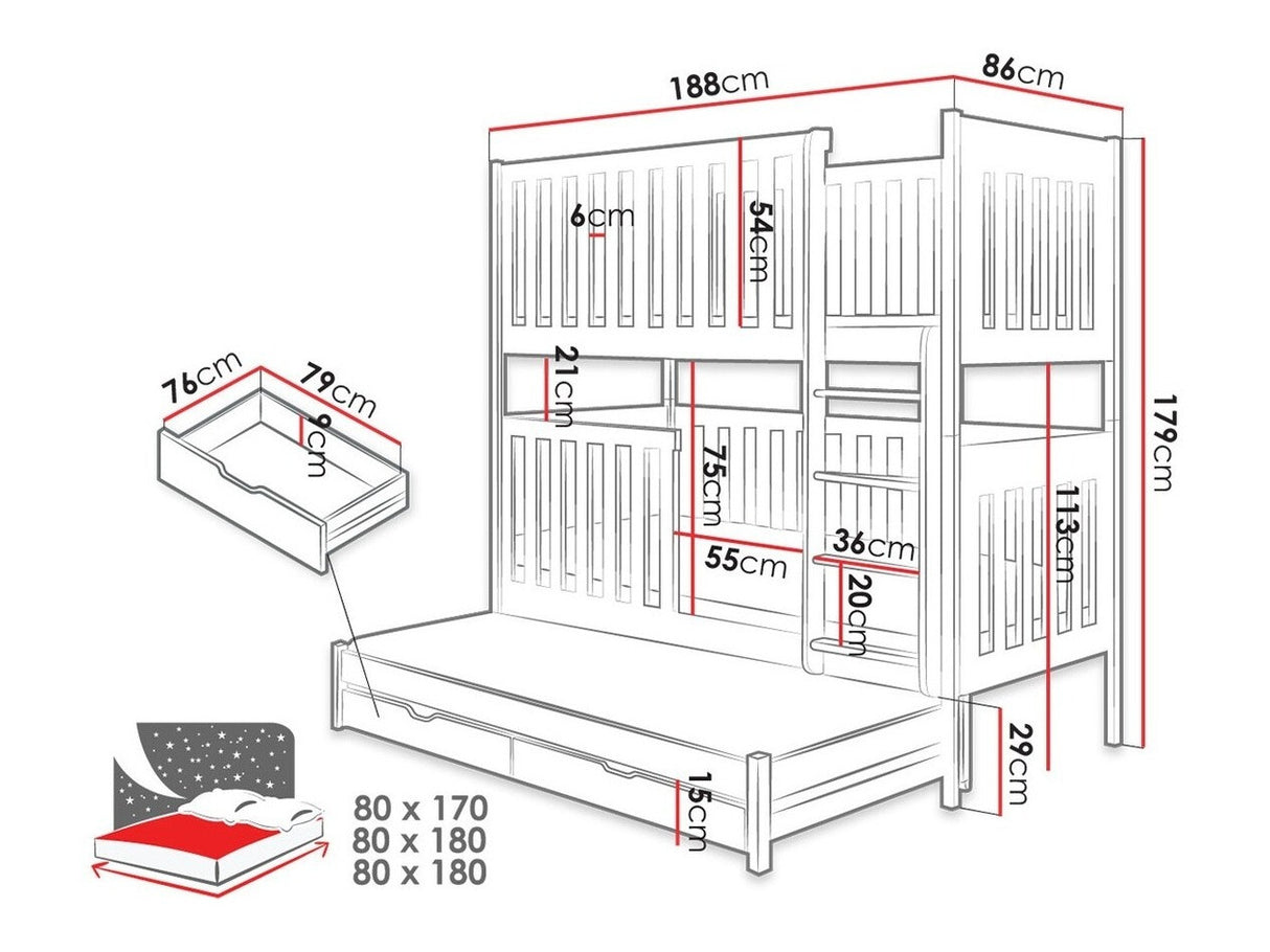 Divstāvu gulta 348661
