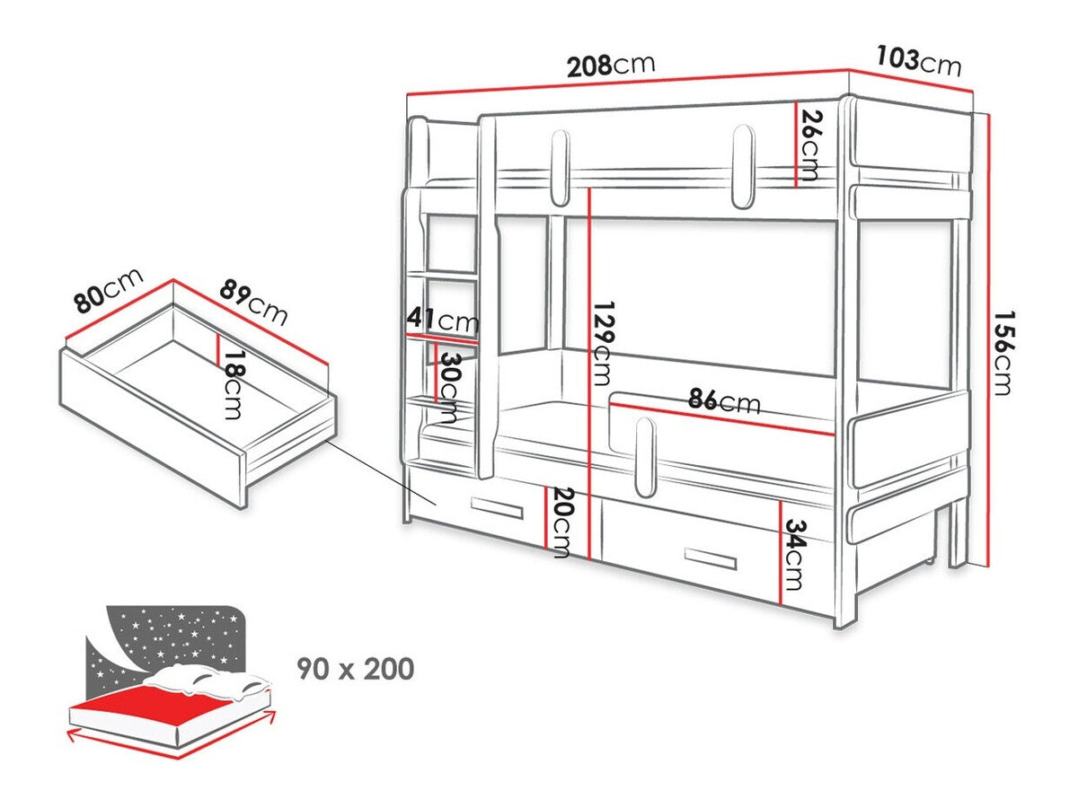 Divstāvu gulta 440031
