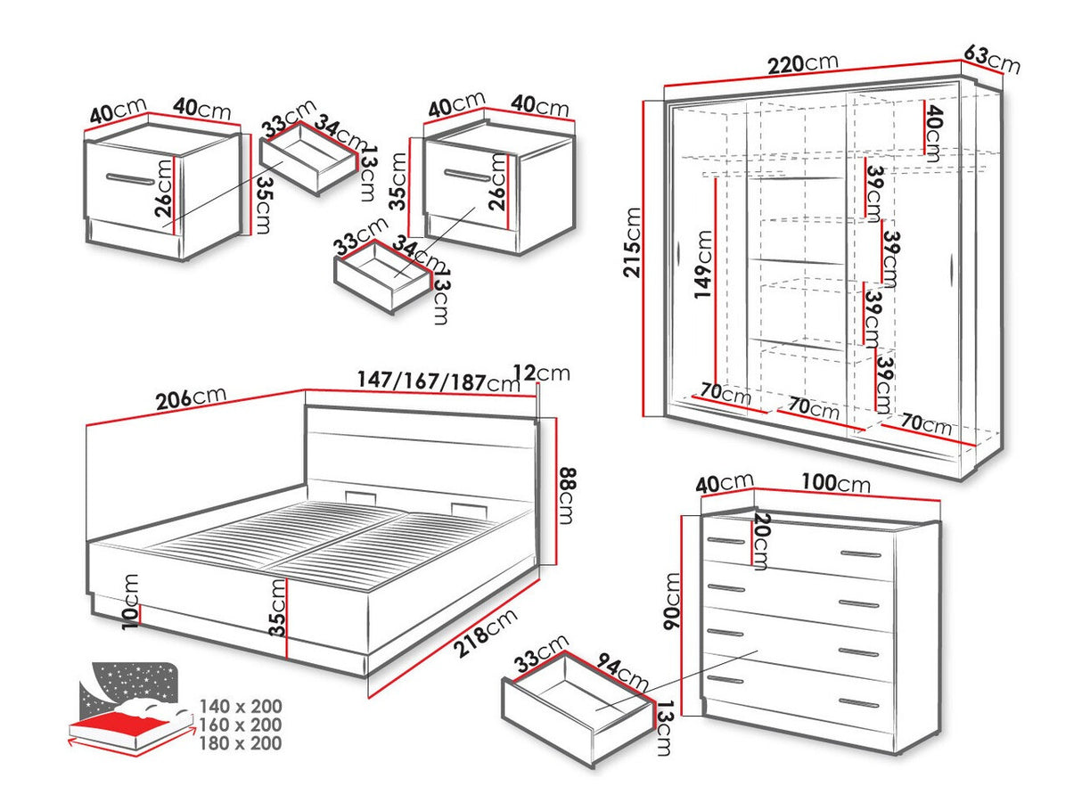 Guļamistabas komplekts 171203