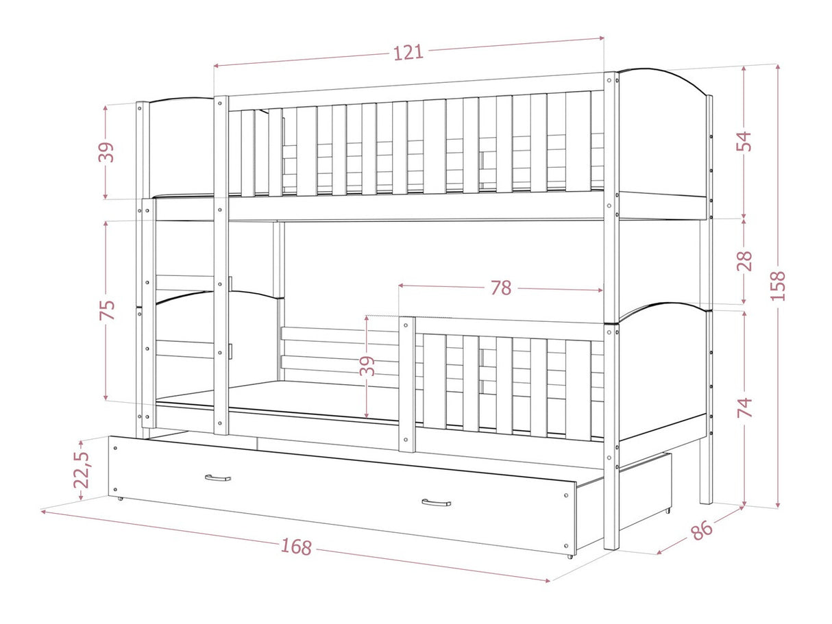 Divstāvu gulta 145020