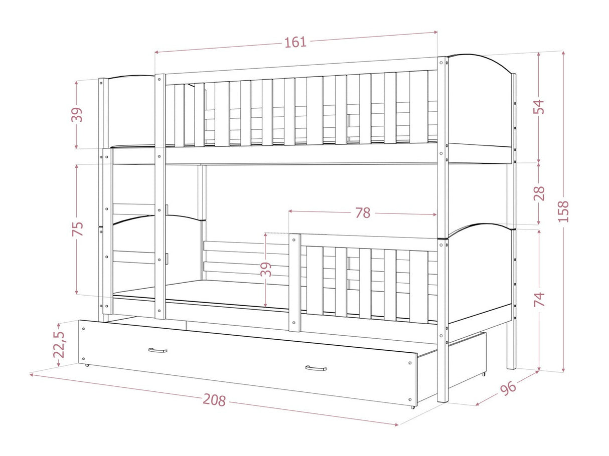 Divstāvu gulta 145020