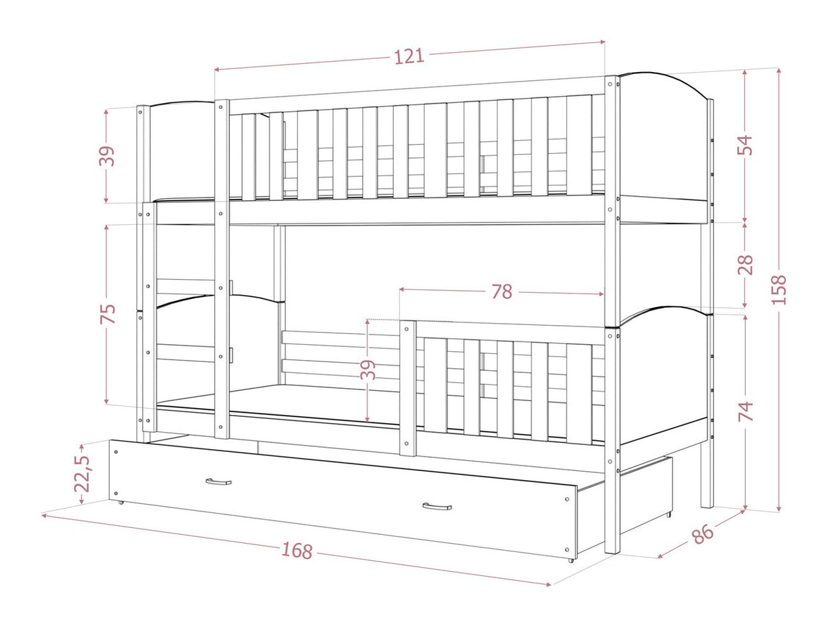 Divstāvu gulta 145020
