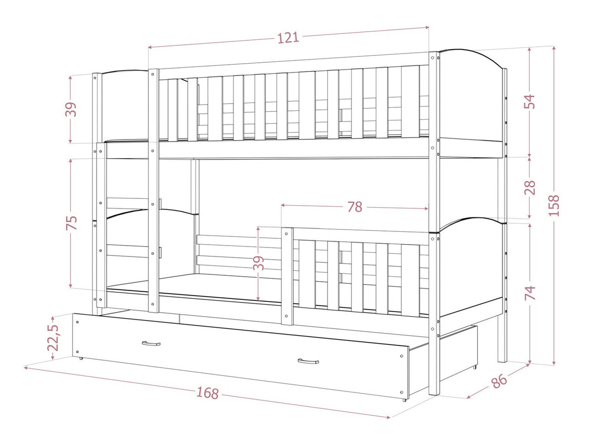 Divstāvu gulta 145020