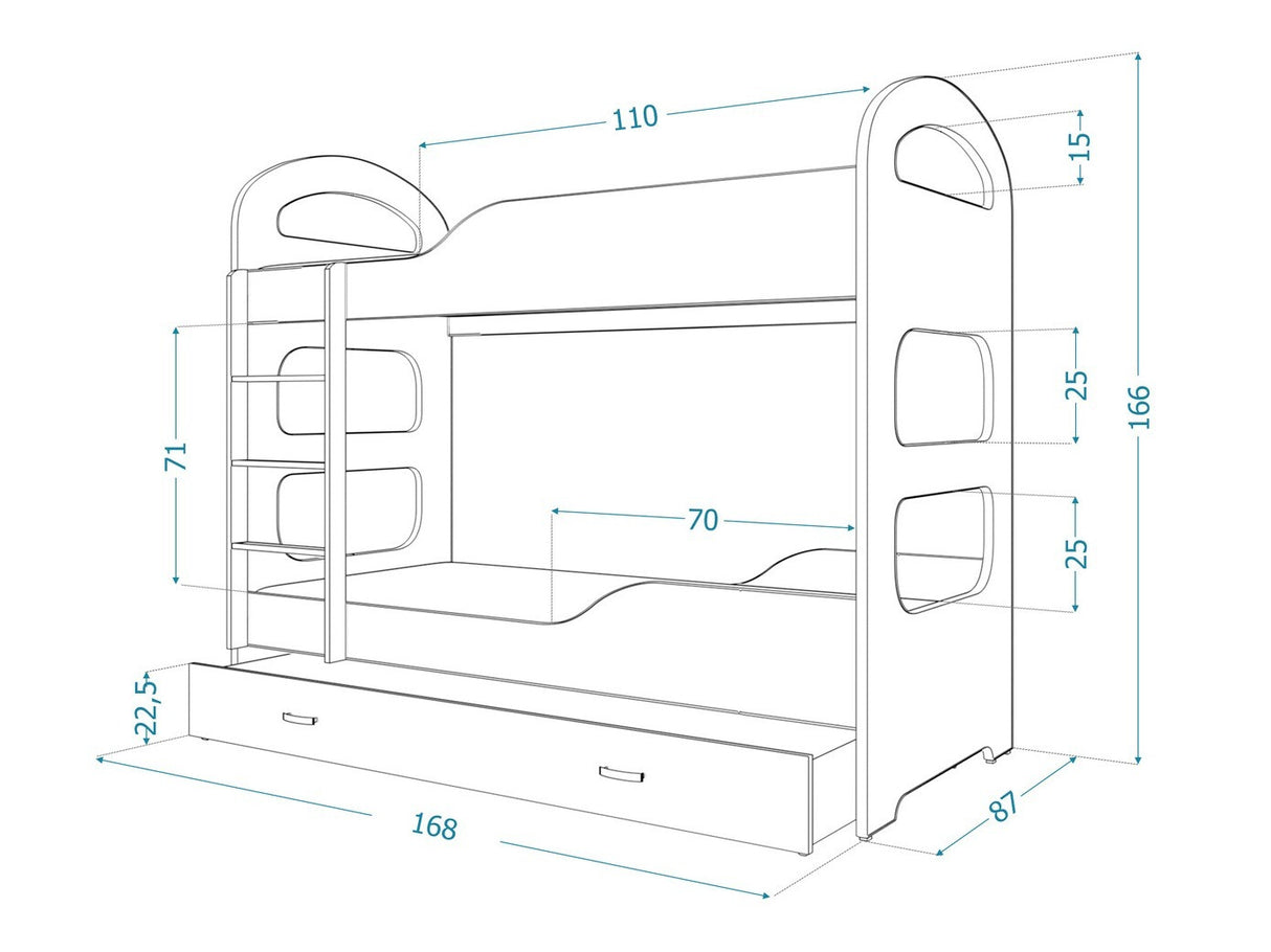 Divstāvu gulta 145147