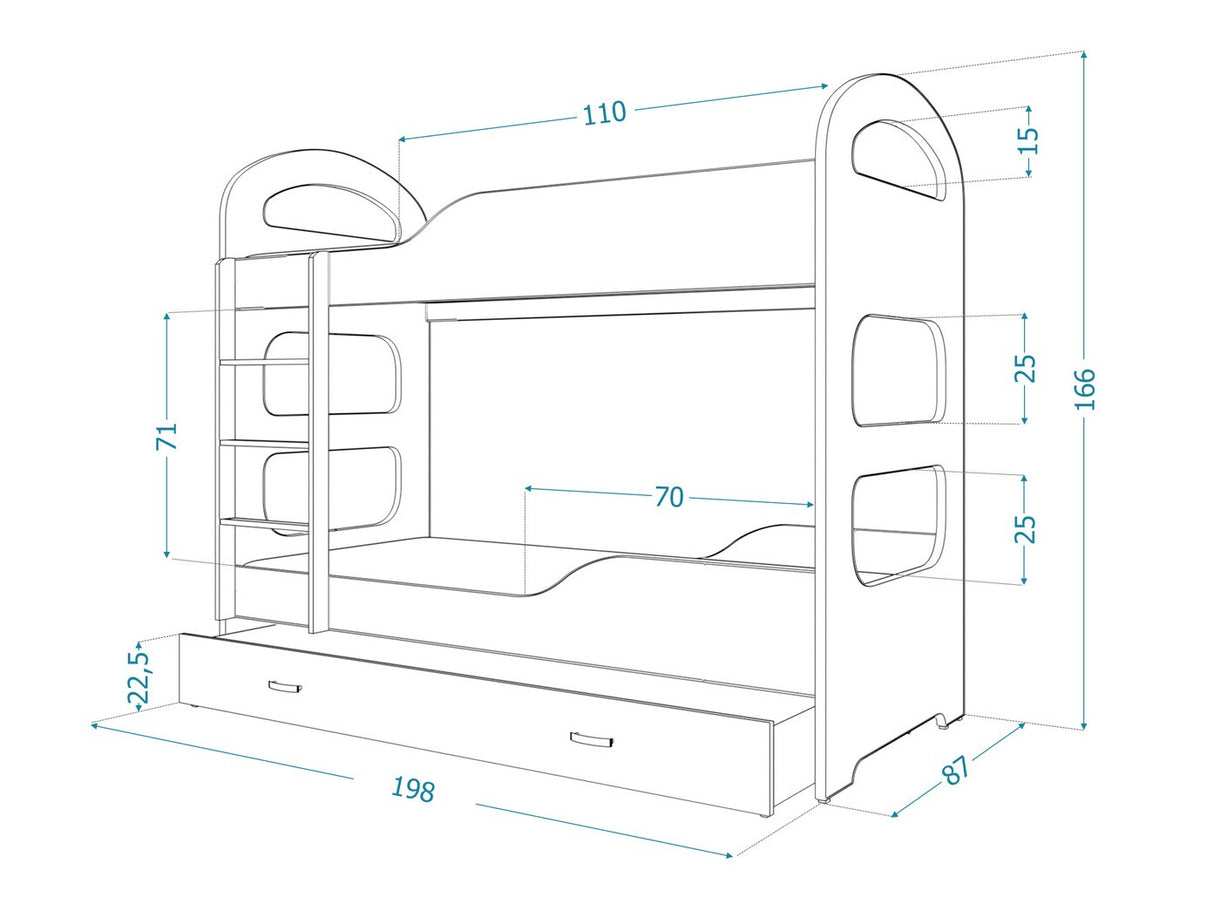 Divstāvu gulta 145203
