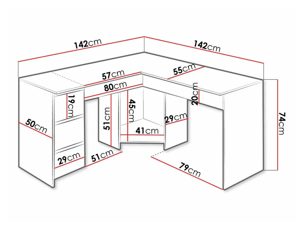 Stūra rakstāmgalds 331498