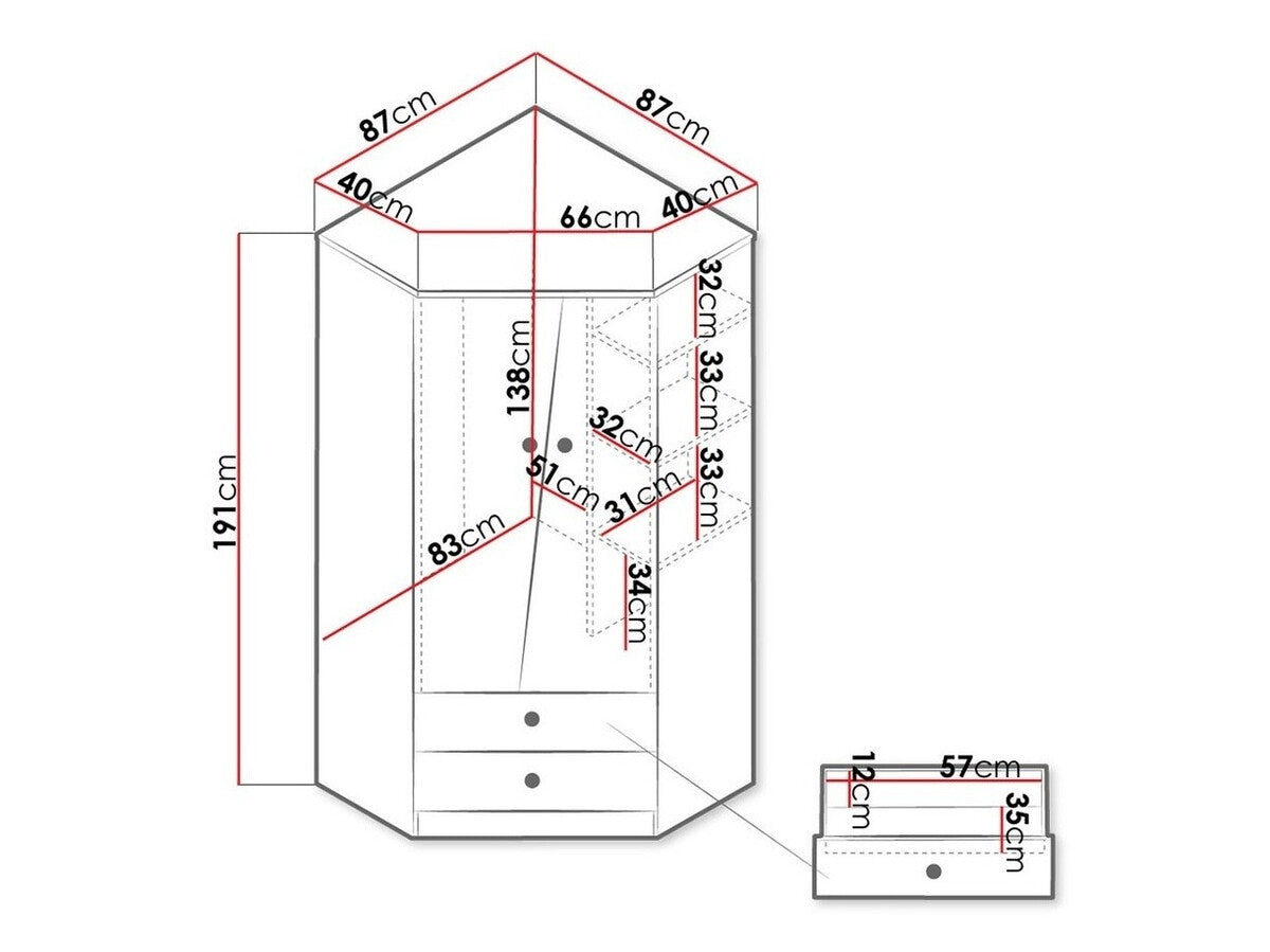Stūra skapis 400053