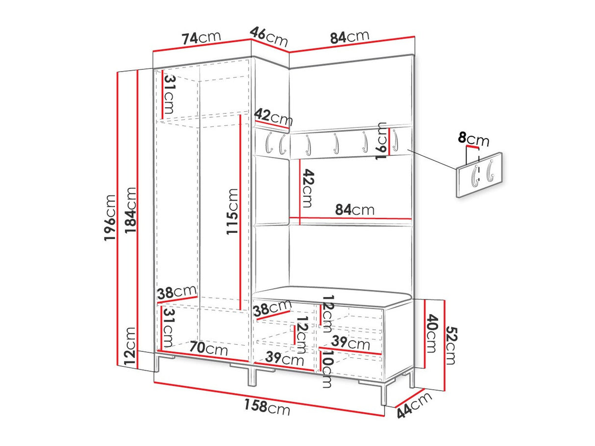 Priekšnama komplekts 451825