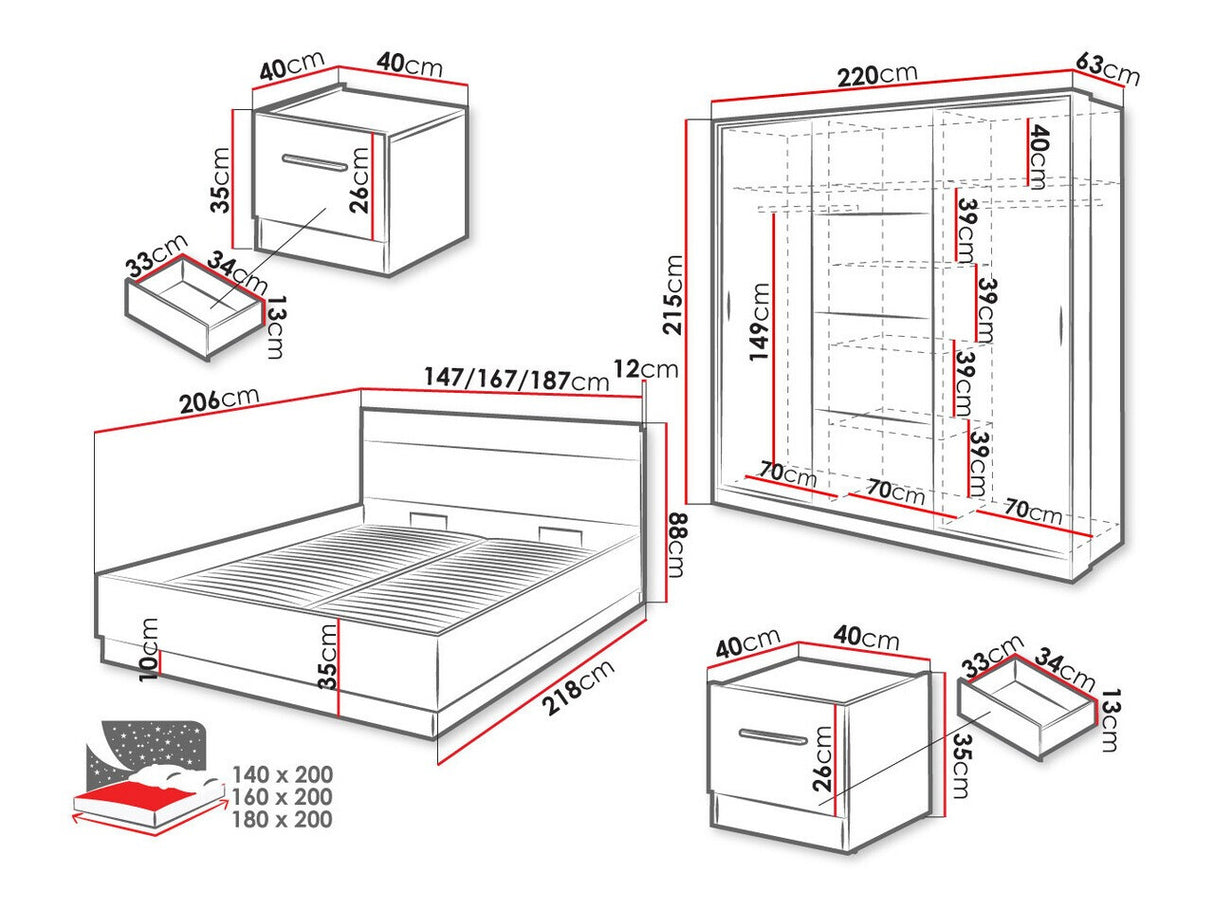 Guļamistabas komplekts 171164