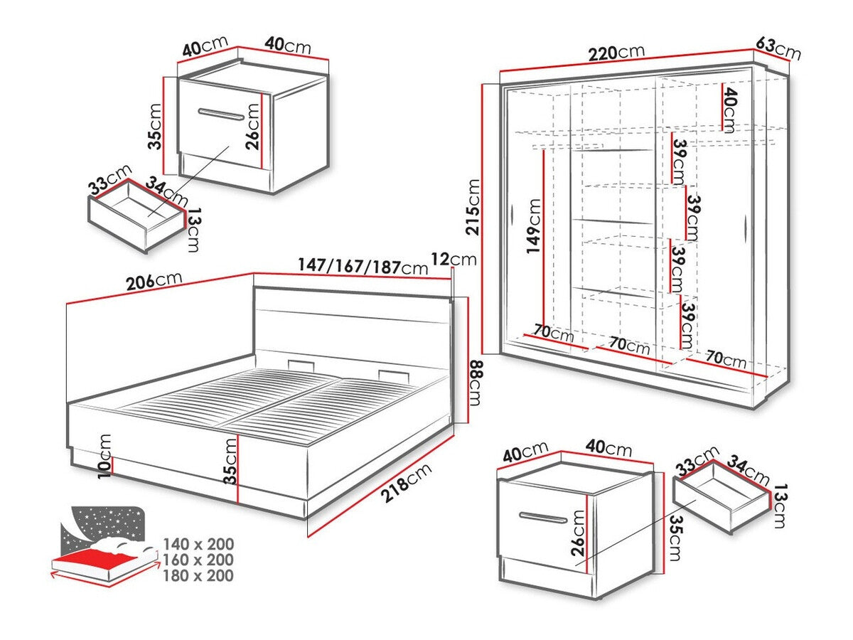 Guļamistabas komplekts 171164