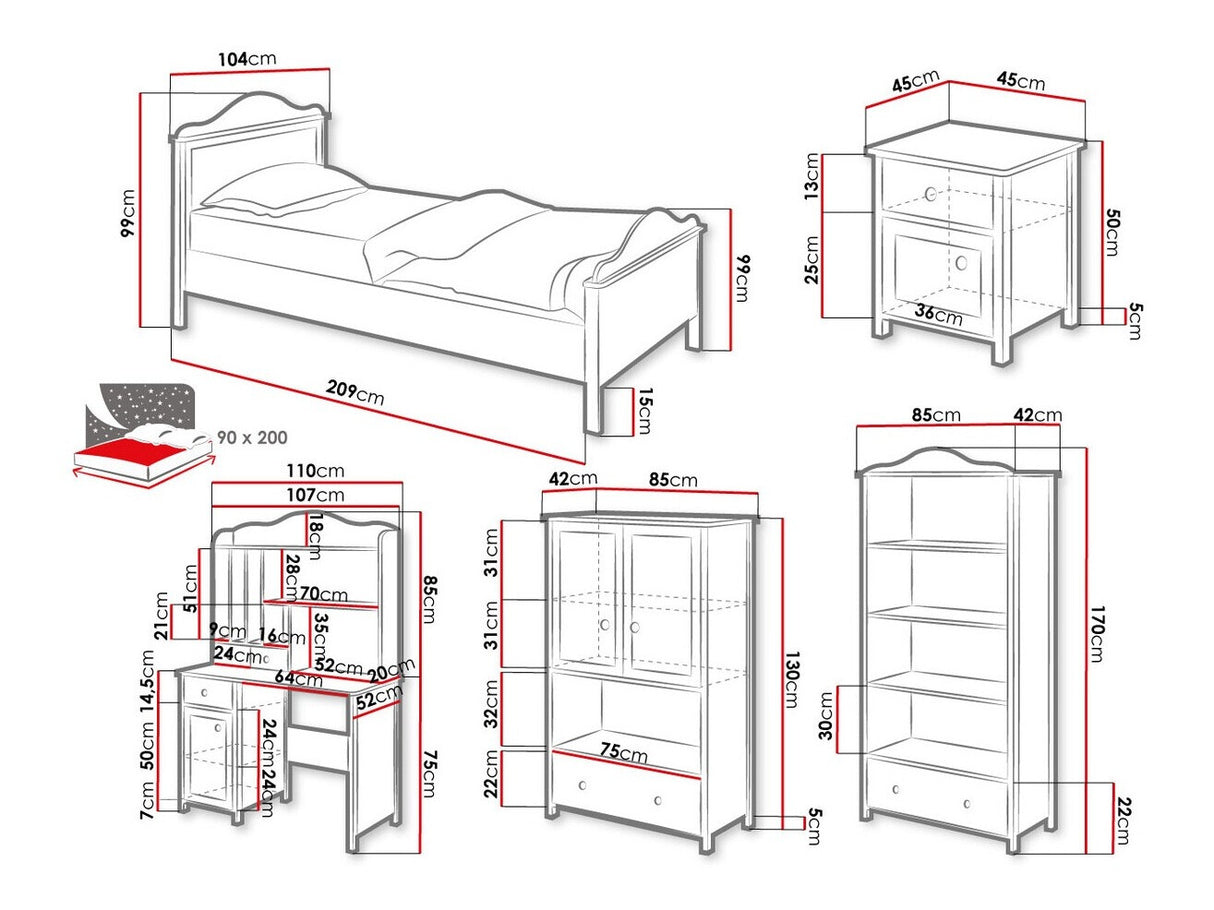Bērnu istabas komplekts 58835