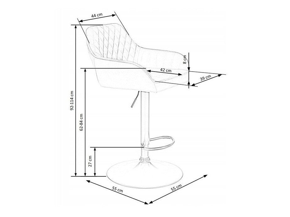 Zemais bāra krēsls 306806