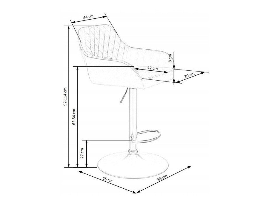 Zemais bāra krēsls 306806