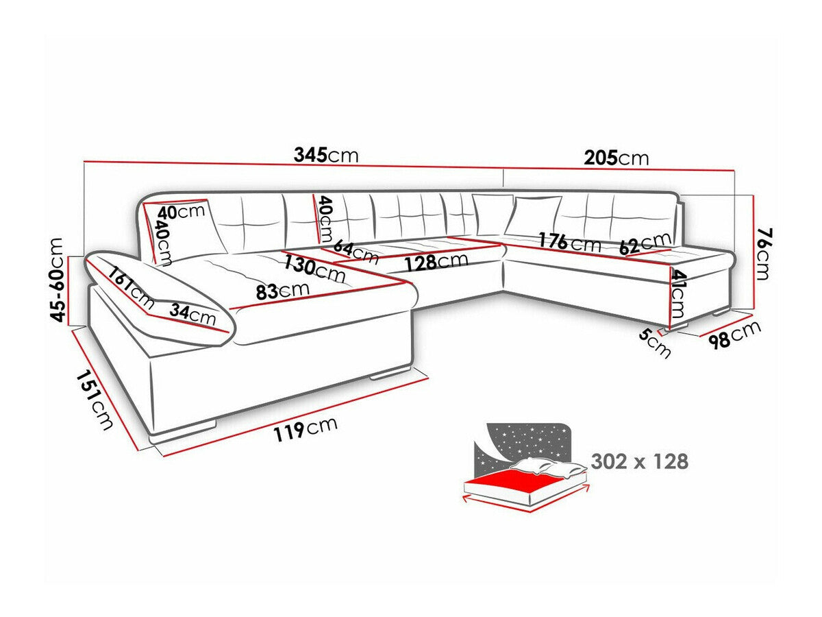 Stūra dīvāns 68205
