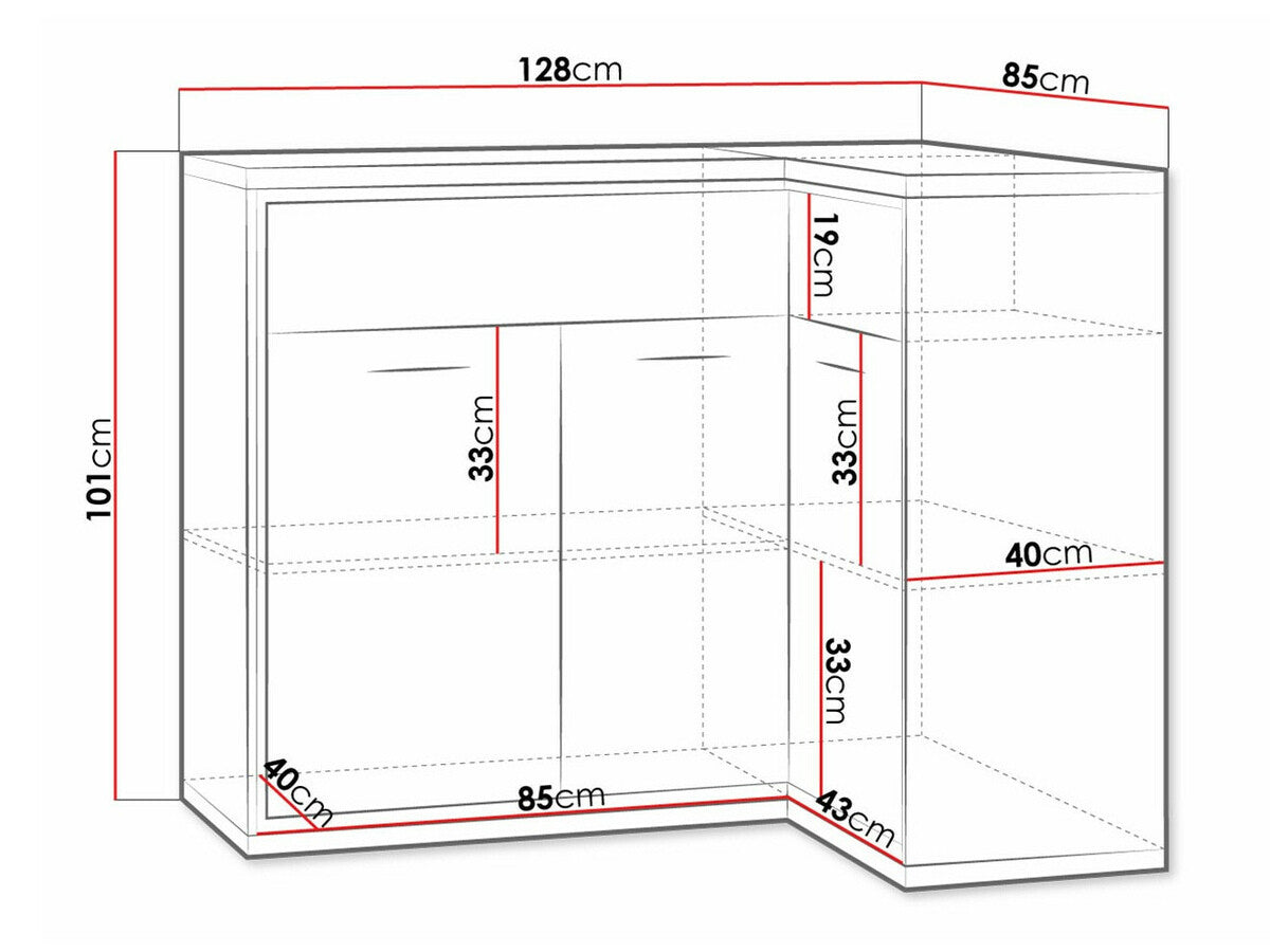 Stūra kumode 229389