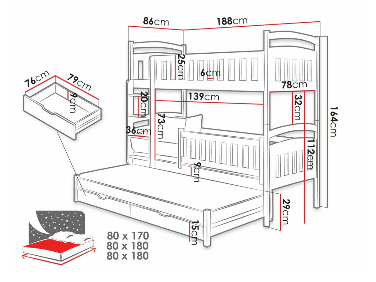 Divstāvu gulta 344032
