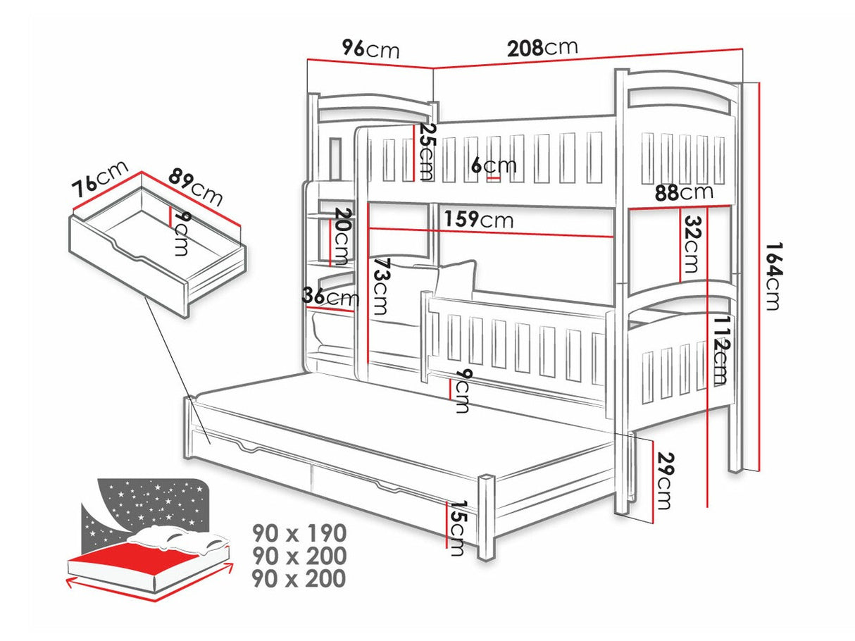Divstāvu gulta 344501