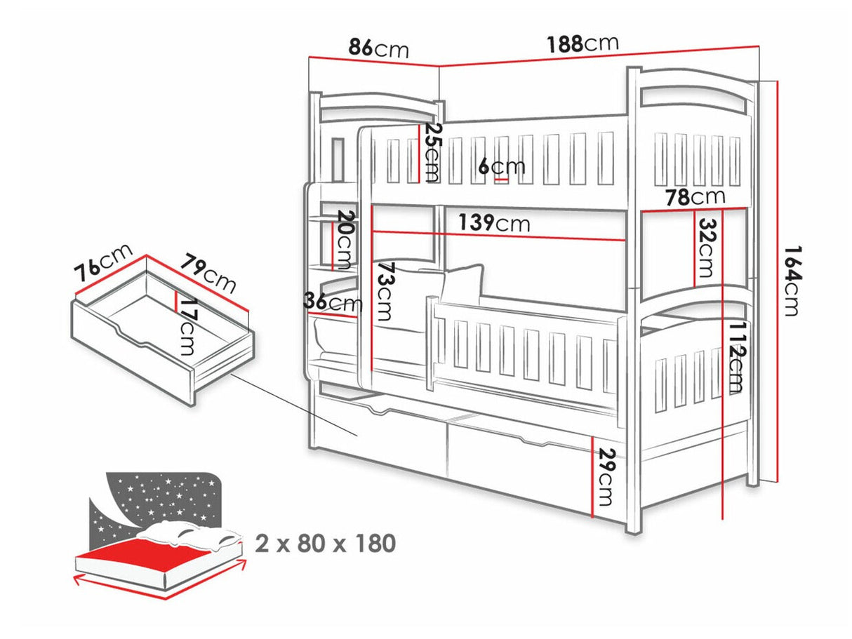 Divstāvu gulta 348669