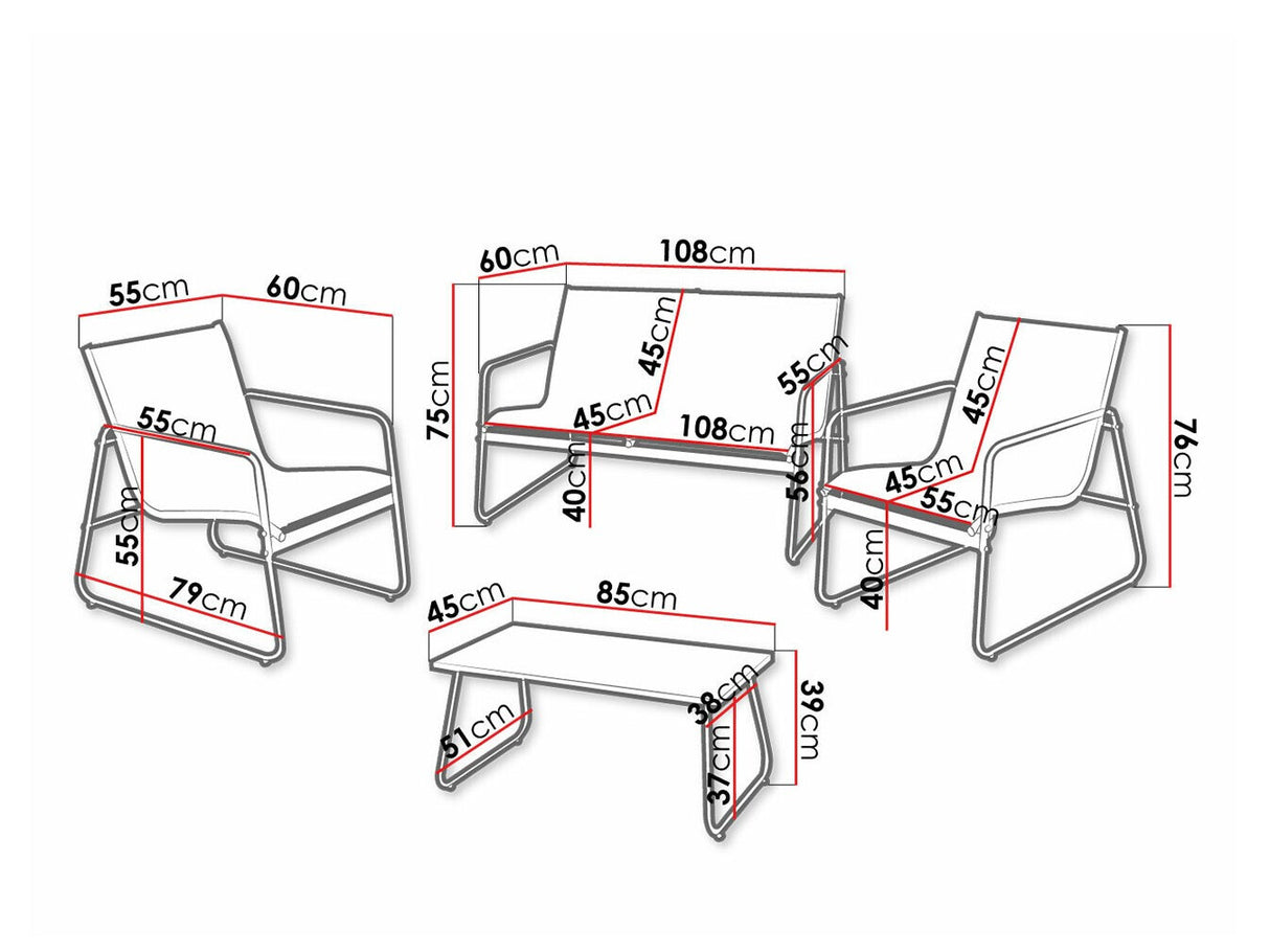 Dārza mēbeļu komplekts 487237