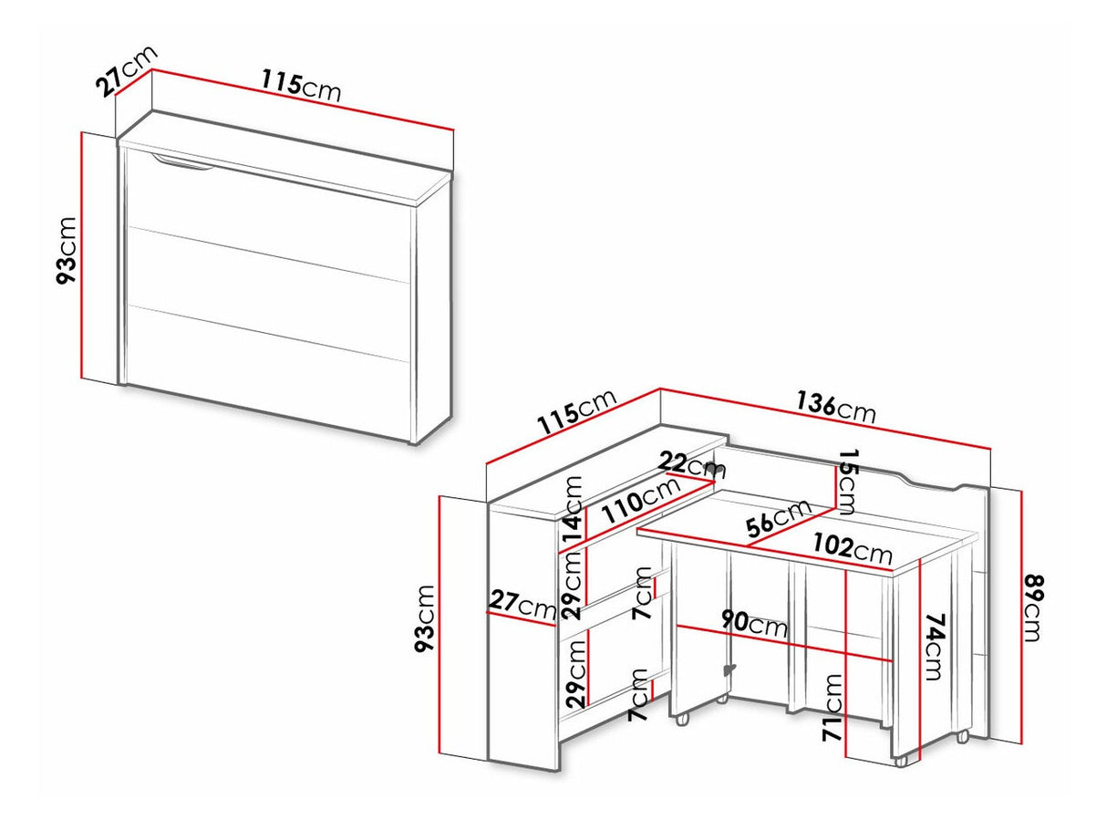 Stūra rakstāmgalds 322390