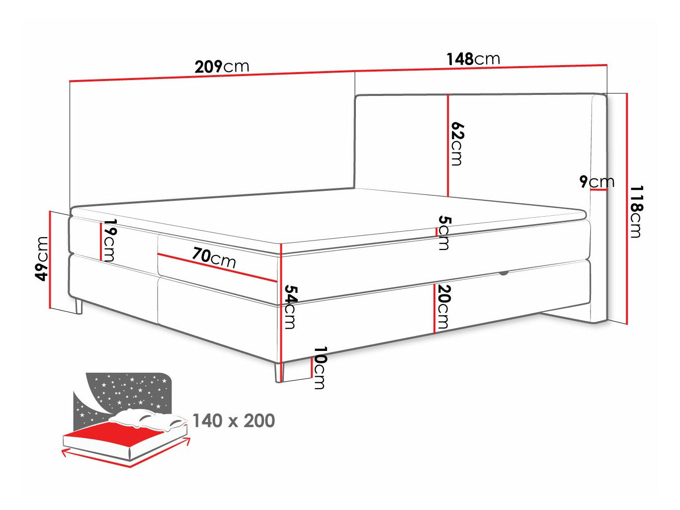 Kontinentālā gulta 493984