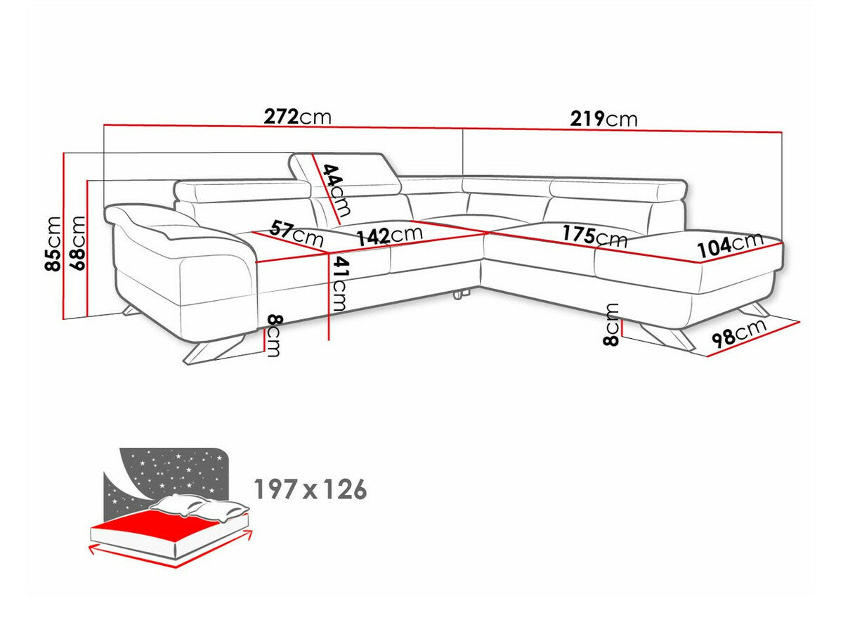 Stūra dīvāns 54754