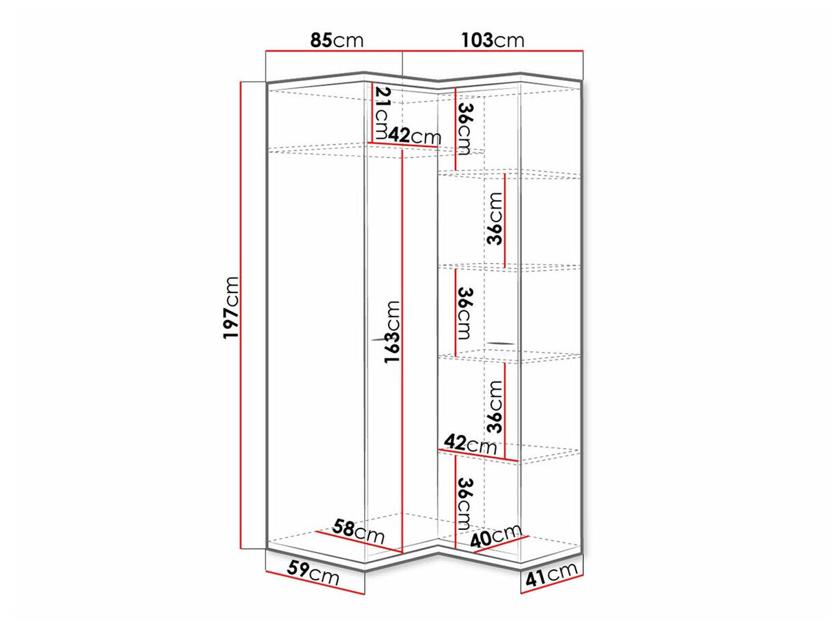 Stūra skapis 229434