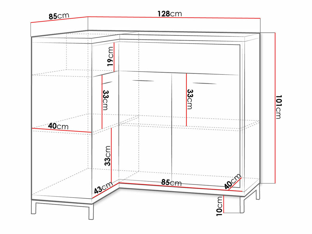 Stūra kumode 470423
