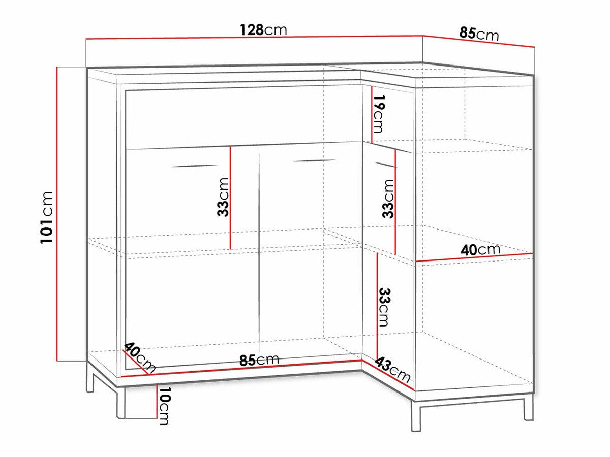 Stūra kumode 229389