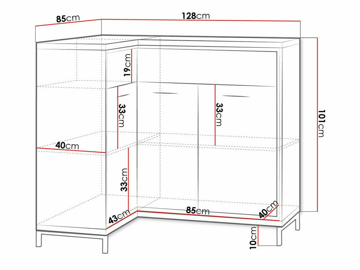 Stūra kumode 229389