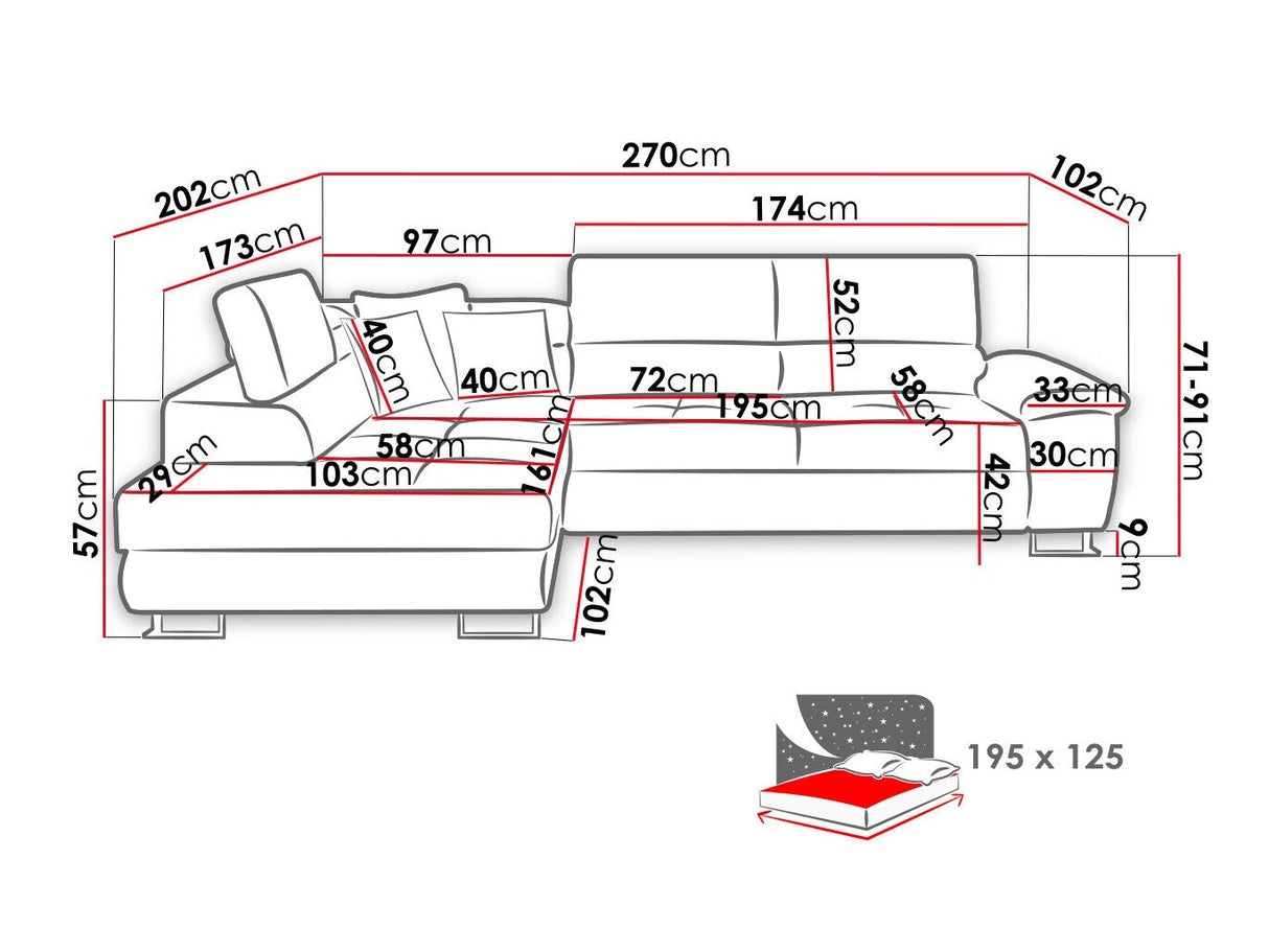 Stūra dīvāns 501797