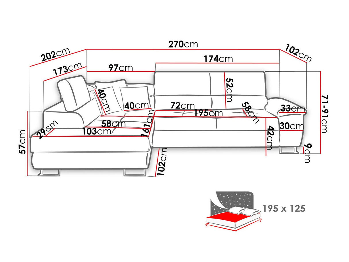 Stūra dīvāns 501797