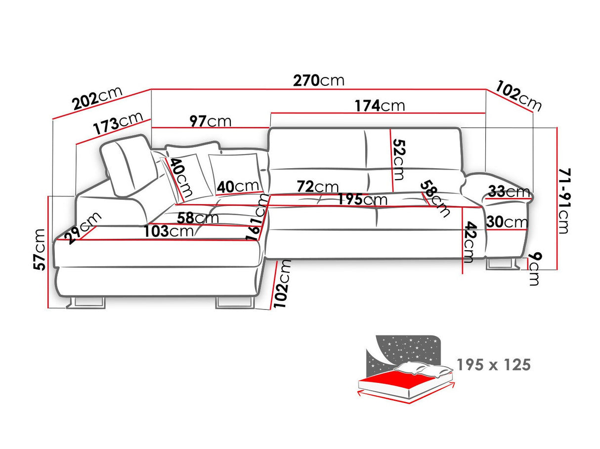 Stūra dīvāns 501797