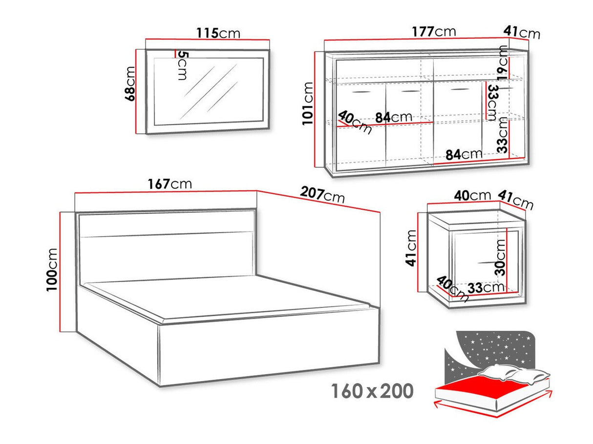 Guļamistabas komplekts 470502