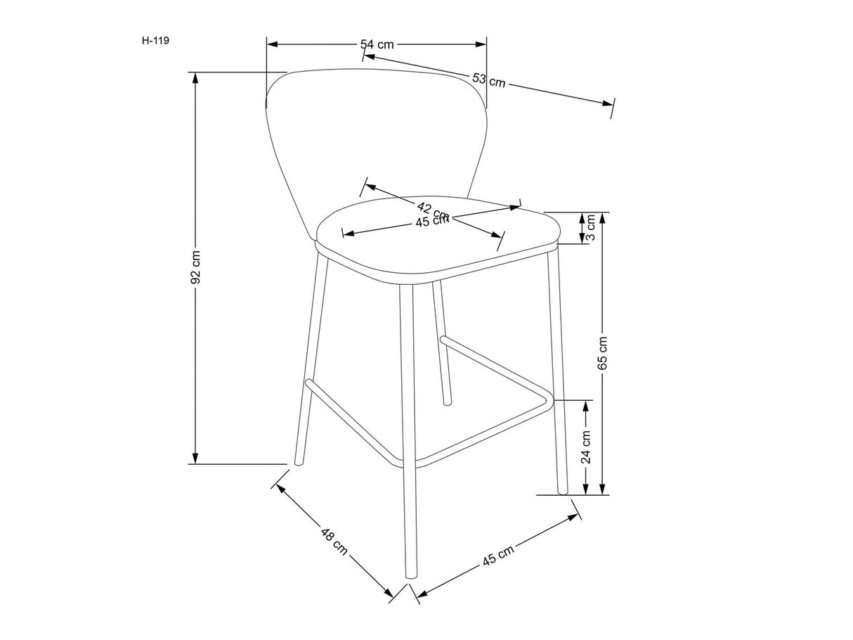 Zemais bāra krēsls 502247