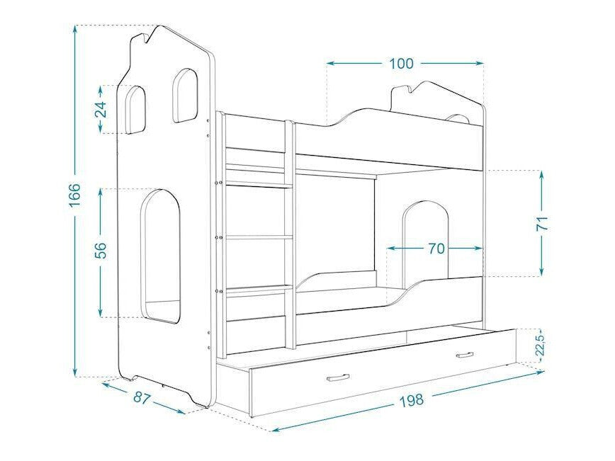 Divstāvu gulta 145203