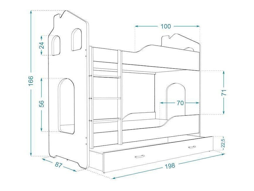 Divstāvu gulta 145203
