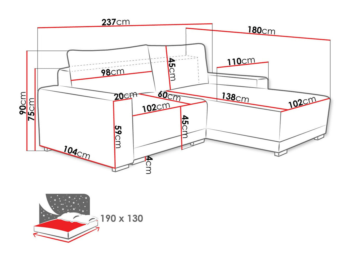 Stūra dīvāns 509941