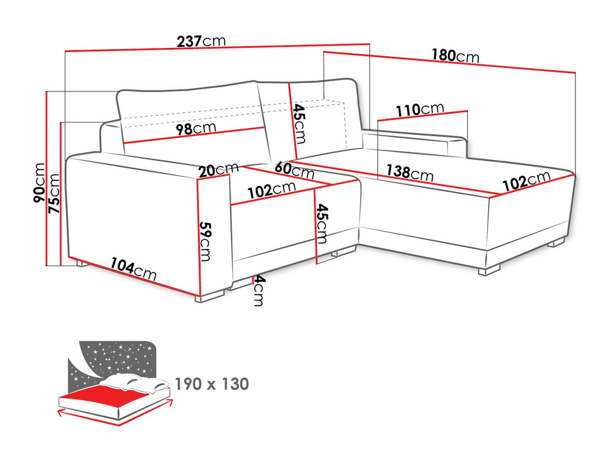 Stūra dīvāns 509941