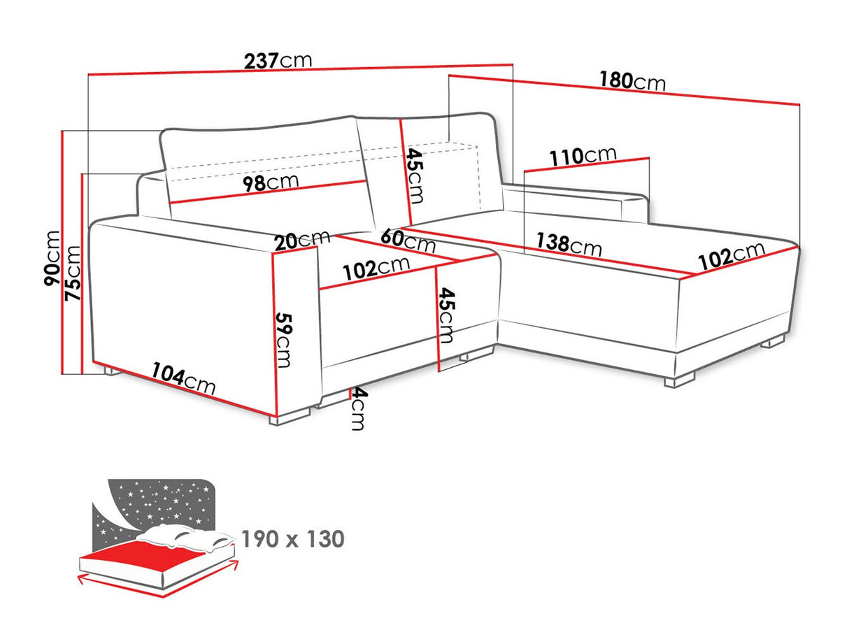 Stūra dīvāns 509941