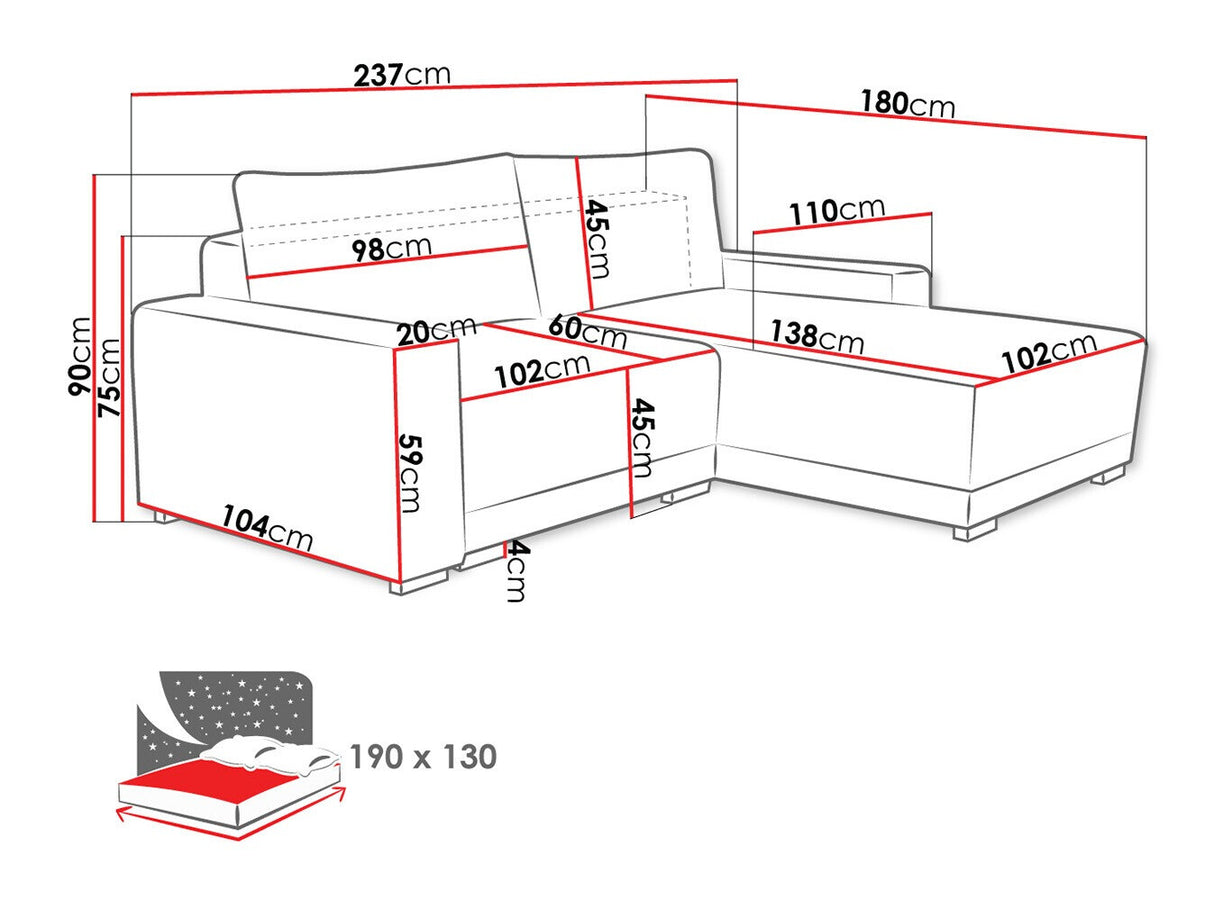 Stūra dīvāns 509941
