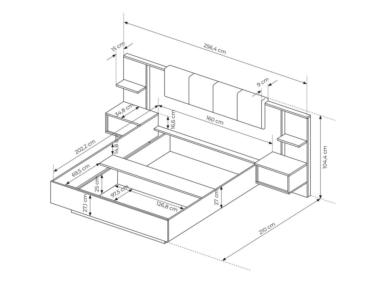 Gulta 515645 Ar naktsgaldiņiem