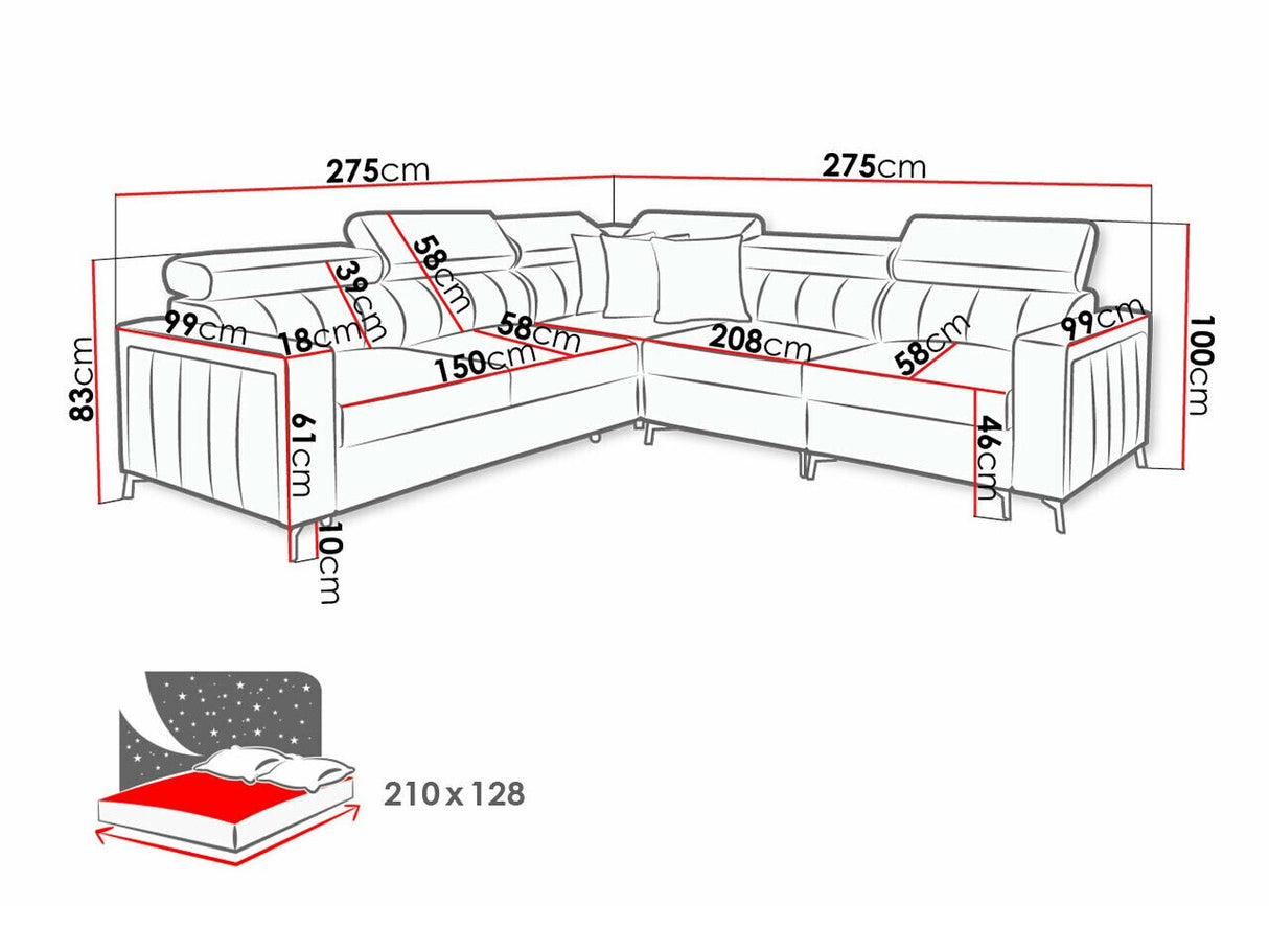 Stūra dīvāns 518494