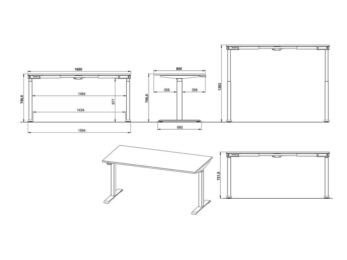 Rakstāmgalds ar regulējamu augstumu 520282