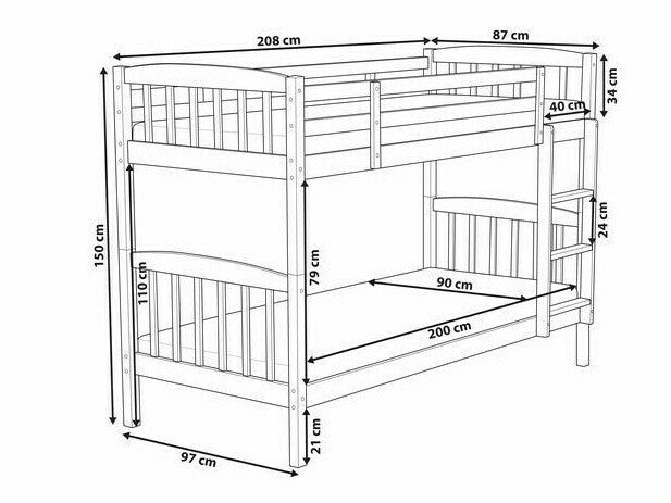 Divstāvu gulta 523027