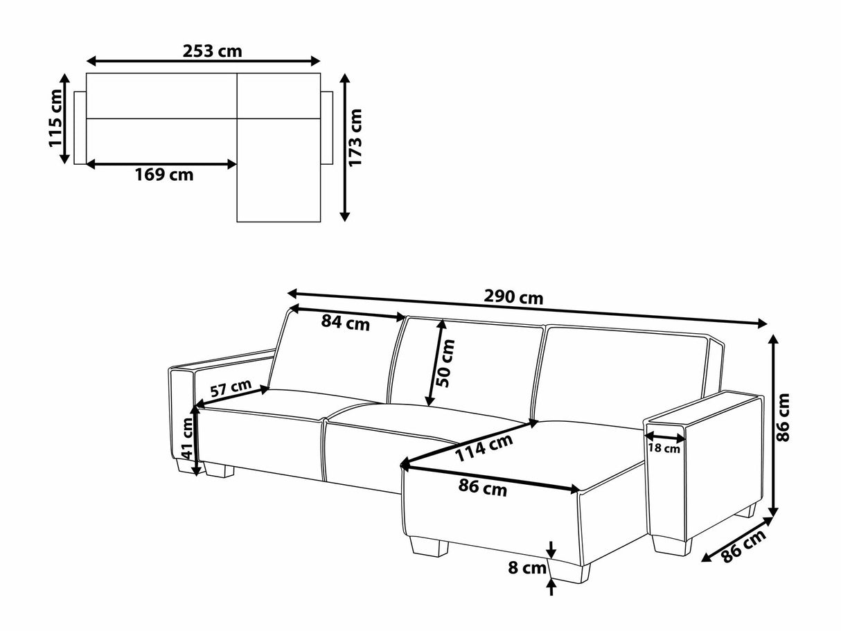 Stūra dīvāns 529516